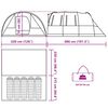 vidaXL Tunneltelt for camping 5 personer bl&aring; vanntett