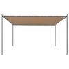 vidaXL Paviljong med skr&aring;tak 400x400x270 cm beige 180 g/m&sup2;