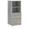 vidaXL Highboard grå sonoma 34,5x34x180 cm konstruert tre