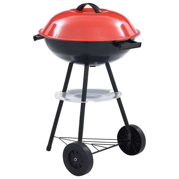 vidaXL B&aelig;rbar kulegrill XXL med hjul 44 cm