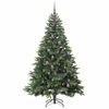 vidaXL Kunstig juletre med 300 LED med stativ gr&oslash;nn 180 cm PE og PVC