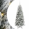 vidaXL Kunstig juletre Hvit 150 cm PVC og plast og st&aring;l og PE