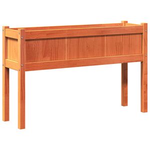 vidaXL Hageplantekasse med ben voksbrun 110x31x70 cm heltre furu