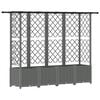 vidaXL Hevet Bed med Trellis og Tak Lysegr&aring; 202 x 40 x 136 cm PP