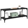 vidaXL TV-skap Svart Eik 100x33x41cm Ingeni&oslash;rtre og jern