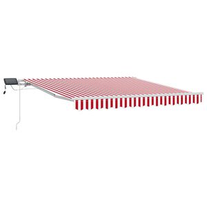 vidaXL Innvendbar Markise R&oslash;d og Hvit 300 x 250 cm Stoff og st&aring;l