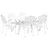 vidaXL Hage Spisegruppe 7 pcs Hvit Aluminium