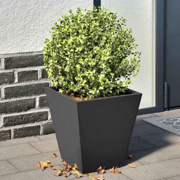 vidaXL Plantekasser 2 stk svart 30x30x30 cm st&aring;l