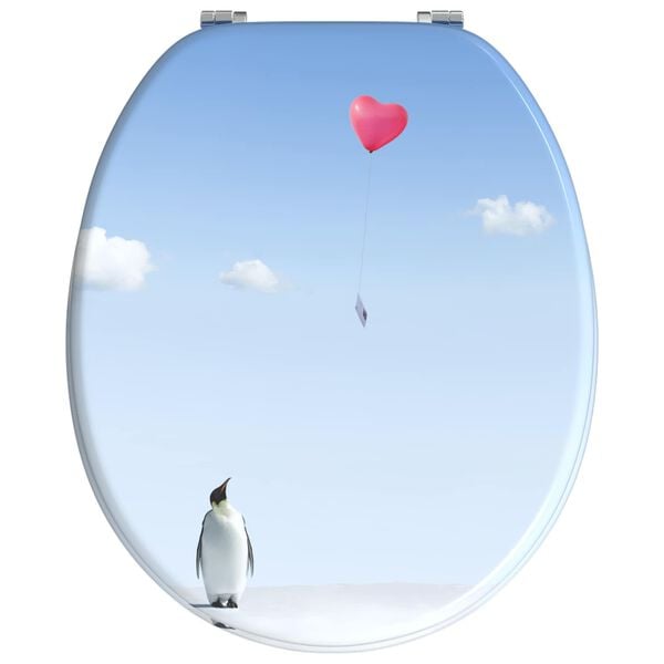 vidaXL Toalettsete Bl&aring; 44 x 38 cm MDF-plater