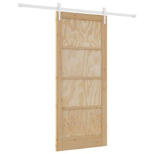 vidaXL Skyved&oslash;r ORKDAL 86 x 198,5 cm Heltre furu Naturlig og Hvit