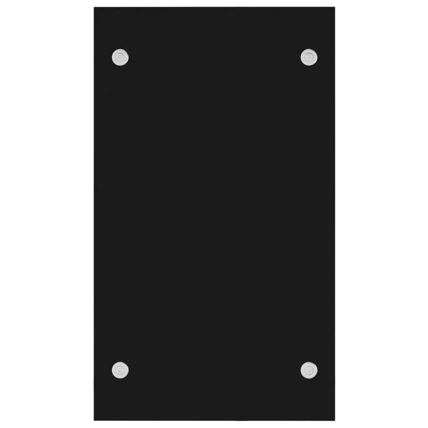 vidaXL Vedstativ svart 40x35x60 cm glass