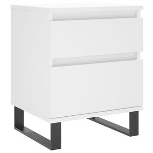 vidaXL Nattbord hvit 40x35x50 cm konstruert tre