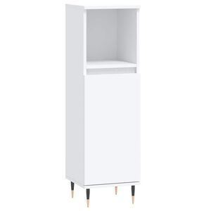 vidaXL Baderomsskap hvit 30x30x100 cm konstruert tre