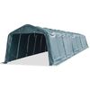 vidaXL Flyttbart kvegtelt PVC 550 g/m&sup2; 3,3x16 m m&oslash;rkegr&oslash;nn