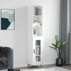 vidaXL Highboard h&oslash;yglans hvit 34,5x34x180 cm konstruert tre