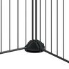 vidaXL Dyrebur 44 paneler med dør svart 35x35 cm stål