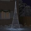 vidaXL LED juletre med 455 LED med stativ Kaldhvit 184.5 cm Metall