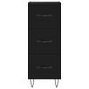 vidaXL Highboard svart 34,5x34x180 cm konstruert tre