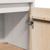 vidaXL Skjenk hvit 60x34x75 cm heltre furu