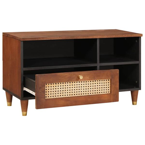 vidaXL Medieoppbevaringsskap og -hyller Brun 80 x 33.5 x 46 cm