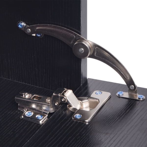 vidaXL Servant og baderomsm&oslash;bler 8 deler svart