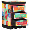 vidaXL Skuffeskap Flerfarget 40 x 40 x 60 cm Massiv mango tre