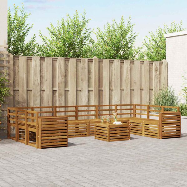 vidaXL Sofasett Naturlig Solid akasietre