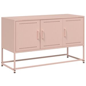 vidaXL TV-benk rosa 100,5x39x60,5 cm st&aring;l