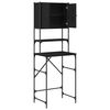 vidaXL Vaskemaskinskap Svart 0ak 68 x 48,5 x 194 cm Konstruert tre