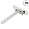 vidaXL Flytende hyllebraketter 12stk usynlig &Oslash;12x100 mm karbonst&aring;l