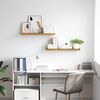 vidaXL Vegghylle 2 pcs Beige 80 x 23,5 x 4 cm Konstruert tre