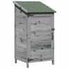 vidaXL Hagehus med tak med l&aring;s Gr&aring; 59 x 56 x 113,5 cm Massiv Furu Tre