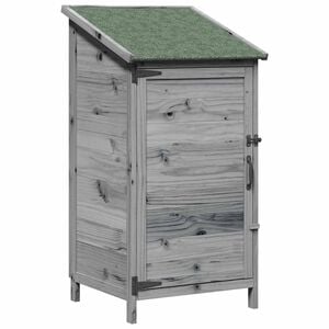 vidaXL Hagehus Gr&aring; 59,5 x 56 x 113,5 cm Massiv Furu Tre