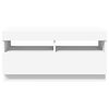 vidaXL TV-benk med LED-lys hvit 80x35x40 cm
