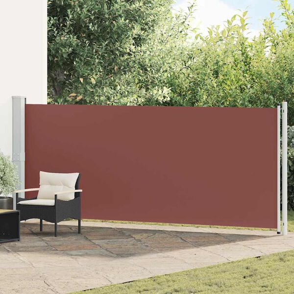vidaXL Uttrekkbar sidemarkise 600x160 cm brun