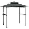 vidaXL Grilltelt med sidehyller antrasitt 240x150x243 cm st&aring;l