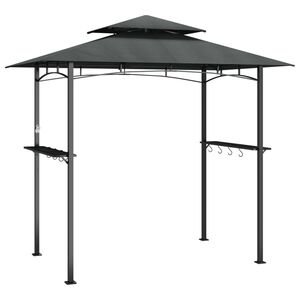 vidaXL Grilltelt med sidehyller antrasitt 240x150x243 cm st&aring;l