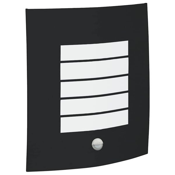 vidaXL Utevegglampe Svart 23,5 x 9 x 26 cm Rustfritt st&aring;l og plast