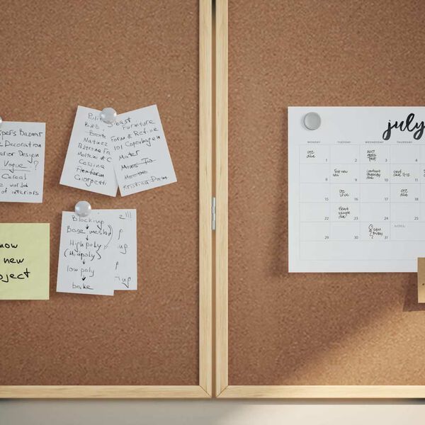 vidaXL Info-tavle Brun 80 x 80 x 1.4 cm Heltre furu