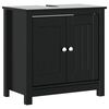 vidaXL Baderomsskap BERG svart 60x34x59 cm heltre furu