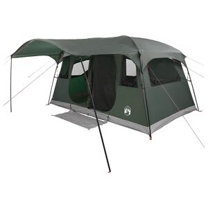 vidaXL Tunneltelt Army gr&oslash;nn 366 x 244 x 198 cm Polyester og st&aring;l