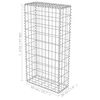 vidaXL Gabion med topp- og bunndekke galvanisert stål 50x20x100 cm