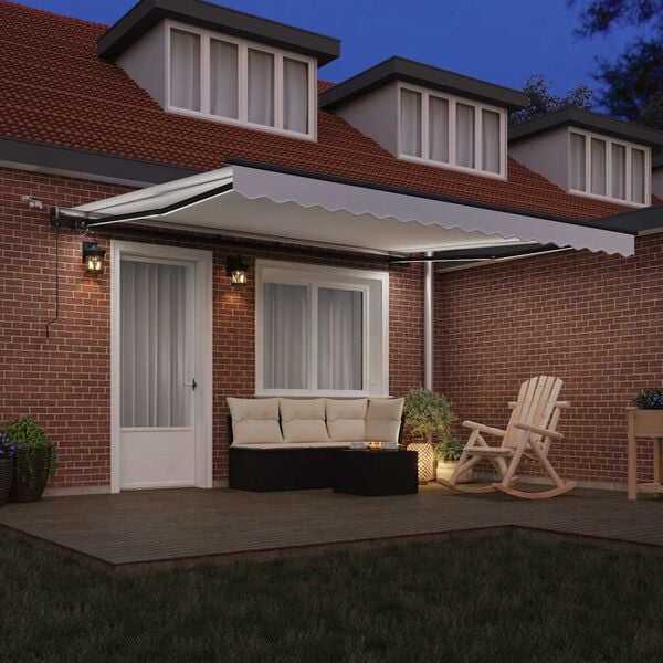 vidaXL Markiseduk med Hvit 400 &times; 300 cm Polyester