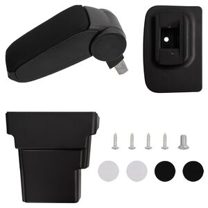 vidaXL Bilarmlener svart 17x32x(37-53) cm ABS