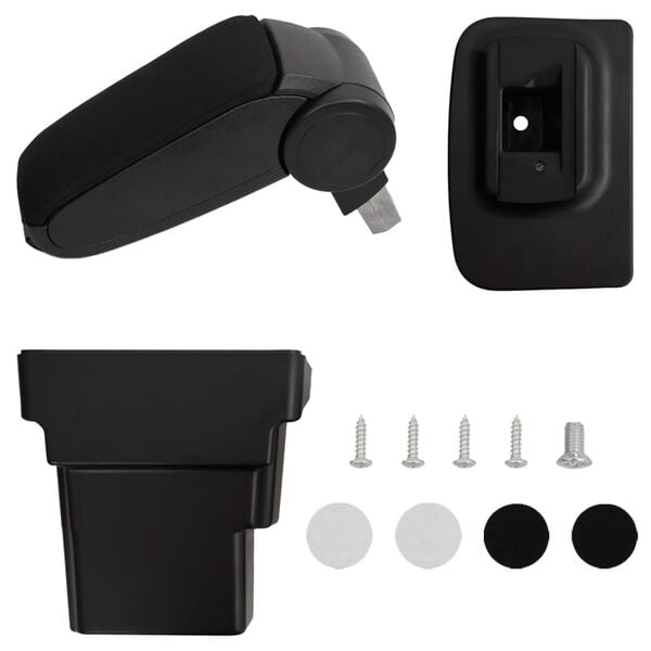 vidaXL Bilarmlener svart 17x32x(37-53) cm ABS