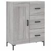 vidaXL Highboard gr&aring; sonoma 69,5x34x180 cm konstruert tre