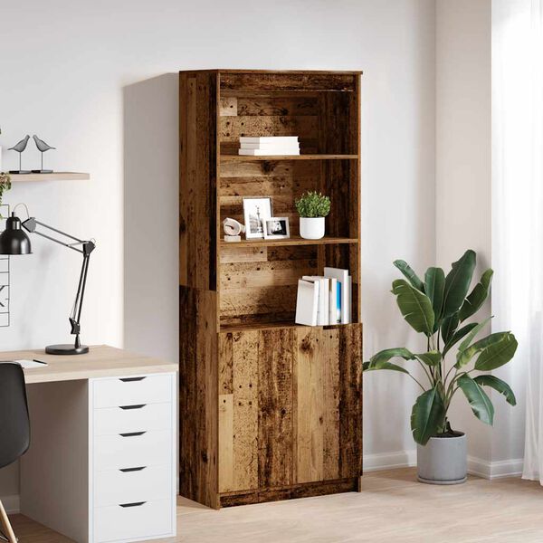 vidaXL Highboard gammelt tre 70x35x180 cm konstruert tre