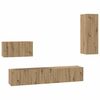 vidaXL Vegghylle for TV Veggmontert 4 pcs Artisan Eik Konstruert tre