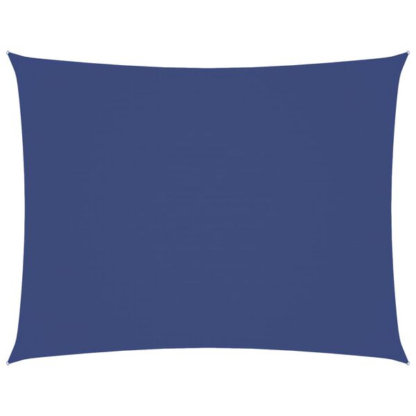 vidaXL Solseil oxfordstoff rektangulær 6x7 m blå