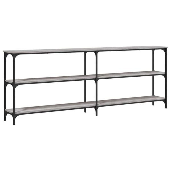 vidaXL Konsollbord grå sonoma 200x29x75 cm konstruert tre